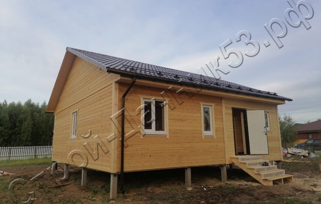 1 Каркасно-щитовой дом  Д-23, 9х9м, 81 М², Тульская область, Заокский район, село Яковлево. (8)